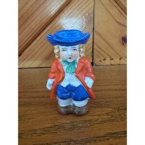 Vintage Made in Japan Colonial Boy Figural Salt Pepper Shaker Single